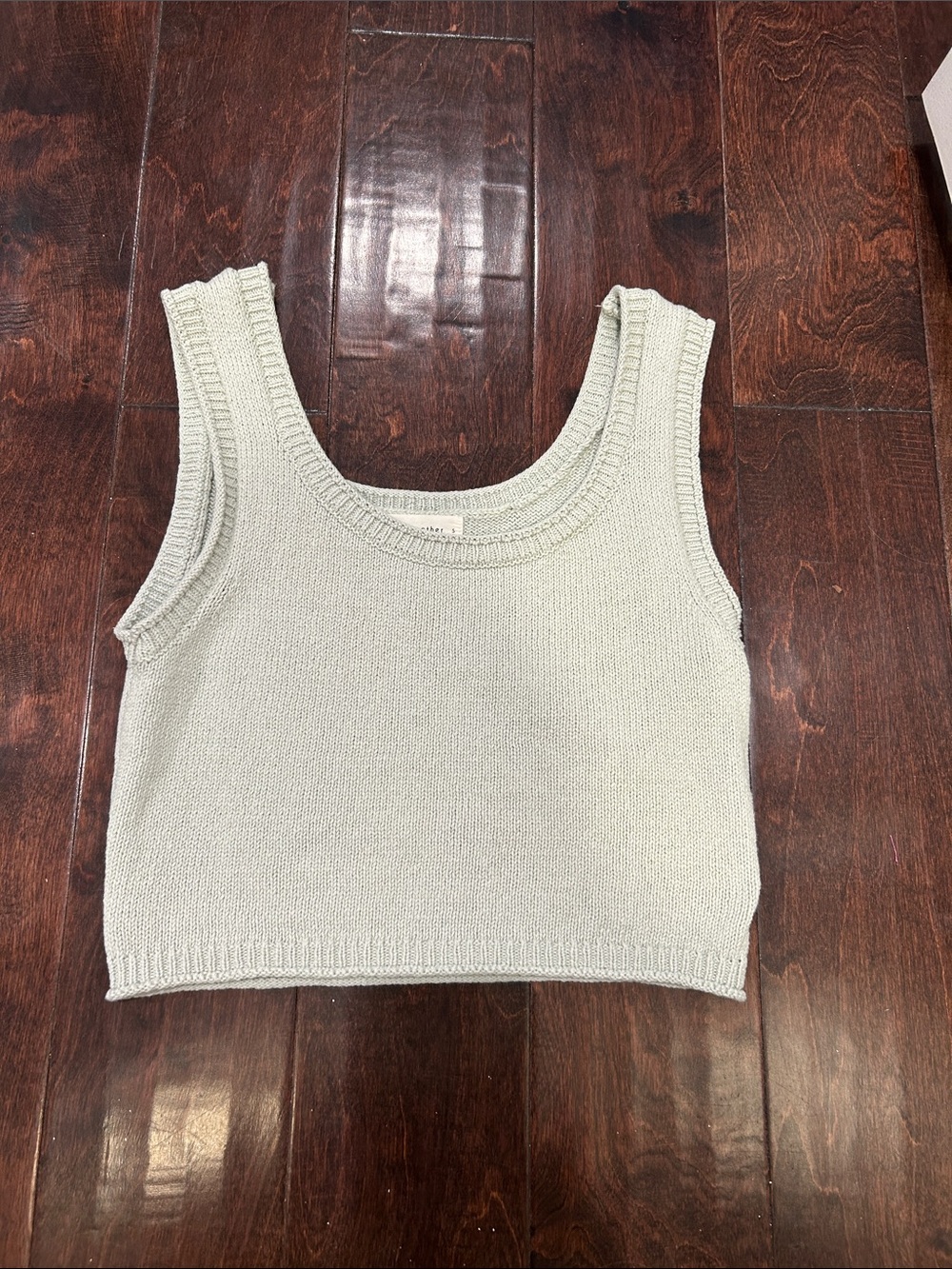 By Together Sage Green Knit Sweater Top